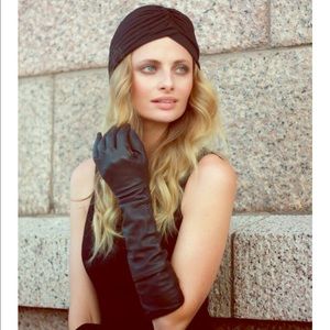 Zara black turban hat